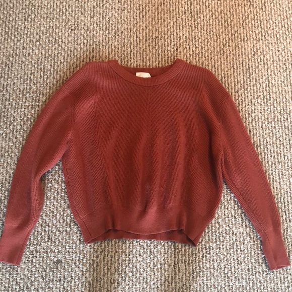 Burnt Orange Crop Sweater - Picture 2 of 2